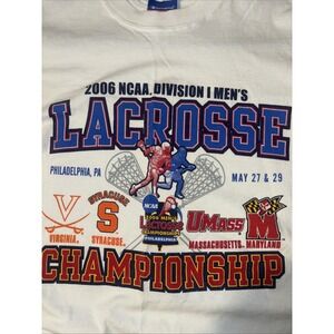 Champion 2006 Ncaa Lacrosse Championship T Shirt Men's Size XL White Cotton